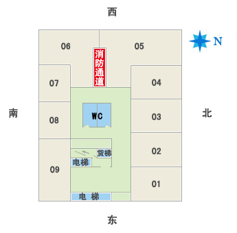 湖南平和堂商务楼楼层平面图